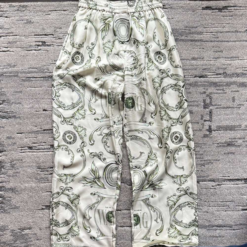 Alexander Wang Silk Print Money Pants